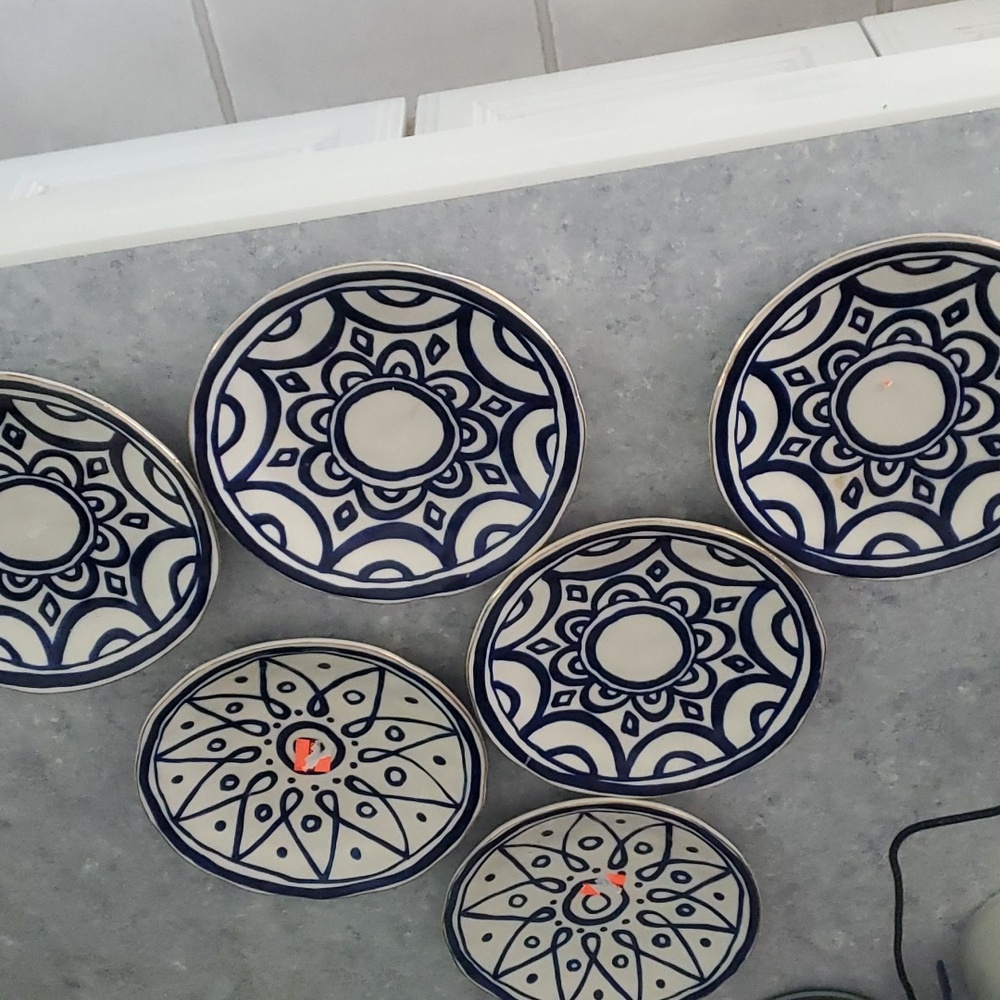 Set of 6 bohemian hobby lobby appetizer dessert plates 6 inch